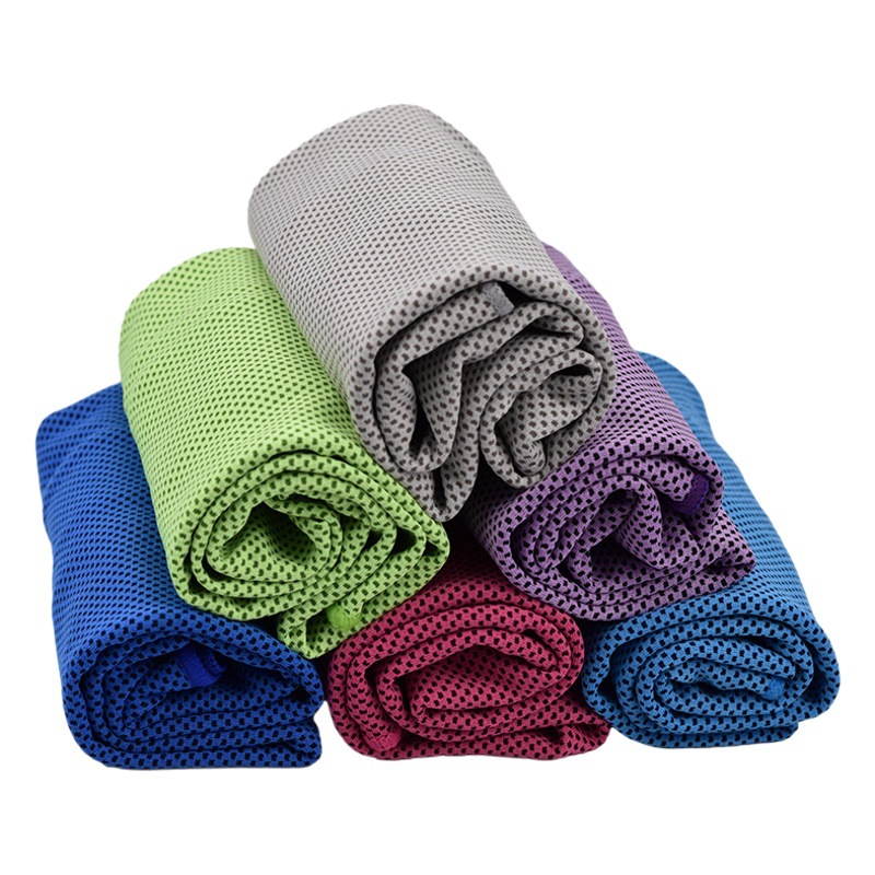 Ice Silk Cold Towel Cross-Border Sports Summer Sweat-Absorbing Cooling Towel Men and Women Running Fitness Sweat Towel