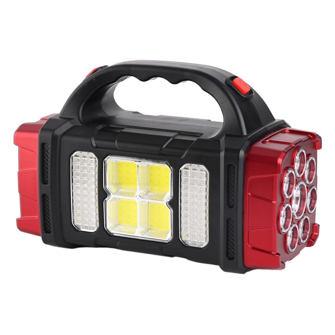 New multifunctional COB outdoor emergency portable Searchlight solar USB rechargeable camping outdoor lighting flashlight