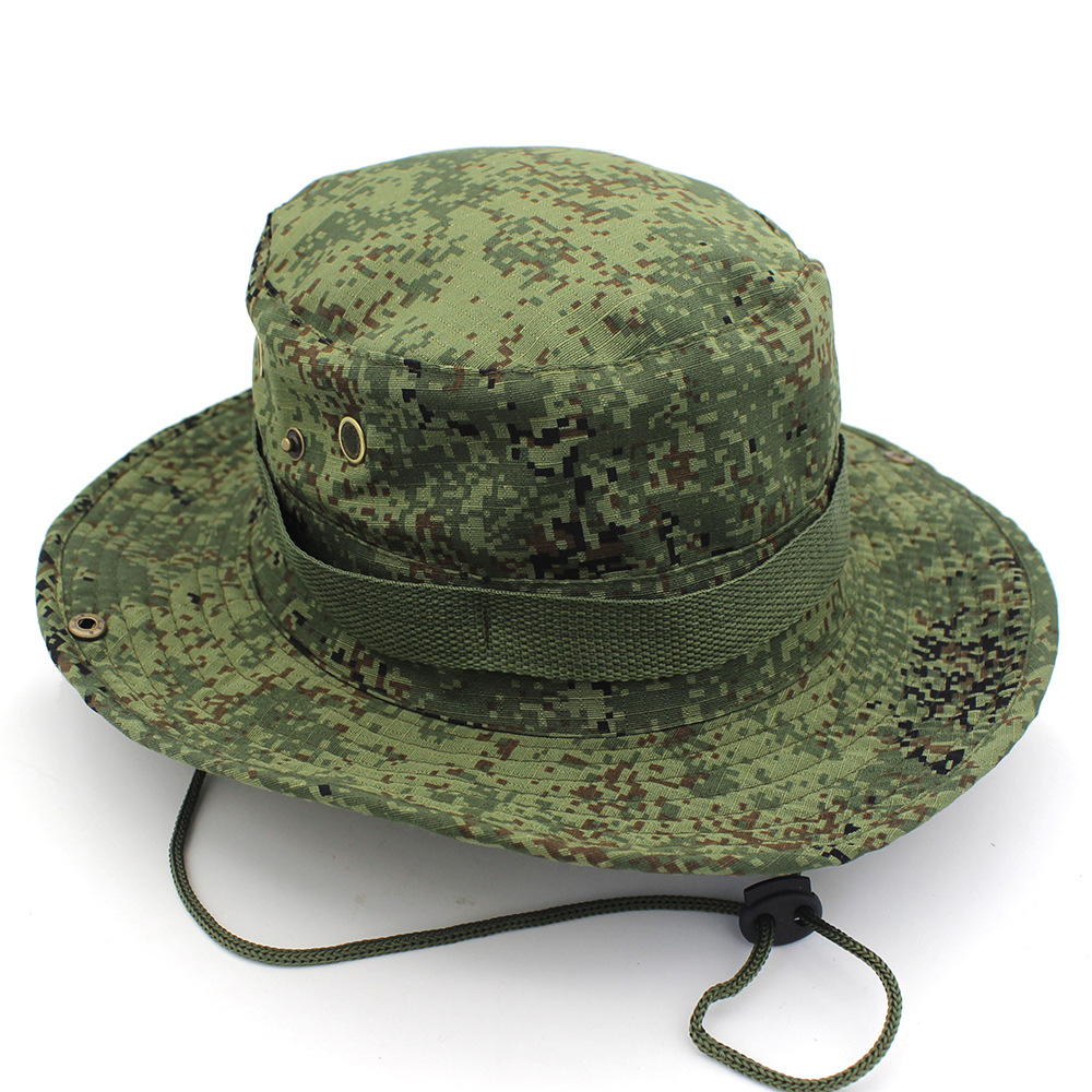 Outdoor Mountaineering Fishing Camo Penny Hat Jungle Round Hat Military Training Military Fan Tactical Sunshade Sunscreen Fisherman Hat