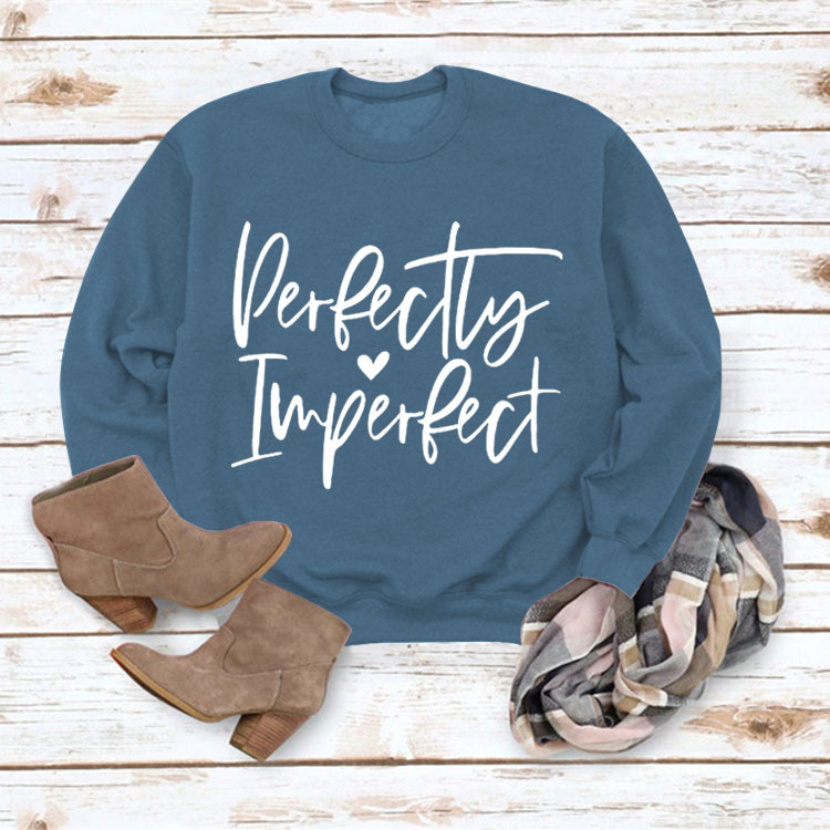 Picture of Amazon Wish Cross-Border Autumn and Winter Fashion Perfect Imperfect Letter Print Women's Sweatshirt
