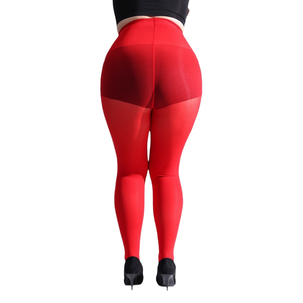European and American stockings fashion rhinestone black white red chubby girl plus size women's bottoming pantyhose cross-border factory wholesale