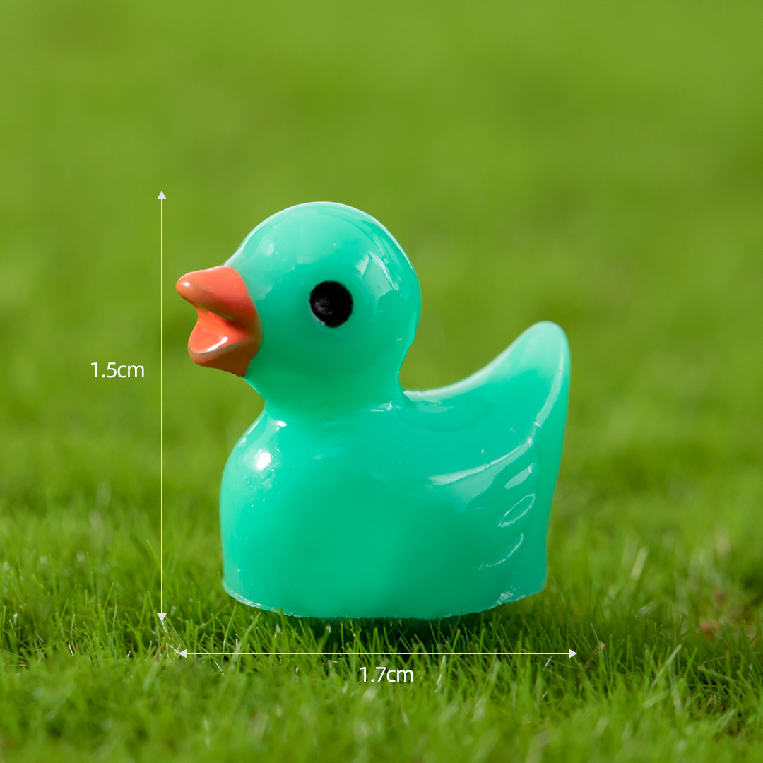 Picture of Little Yellow Duck doll pendant Moss micro landscape decoration creative ornaments mini little duck resin crafts