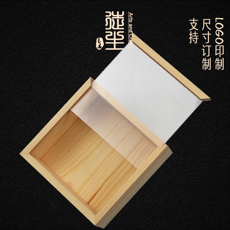 Picture of Paulownia Box in Stock Wooden Gift Box Pull-Out Wooden Box Wholesale Small Packaging Wooden Box in Stock Japanese Style and Cow Wooden Box