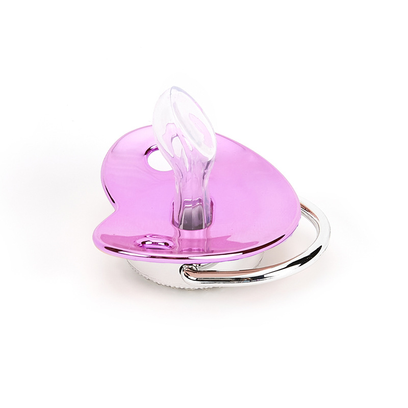 Picture of Cross-border hot new 26 letters purple drill baby play mouth silicone baby comfort play mouth with chain clip