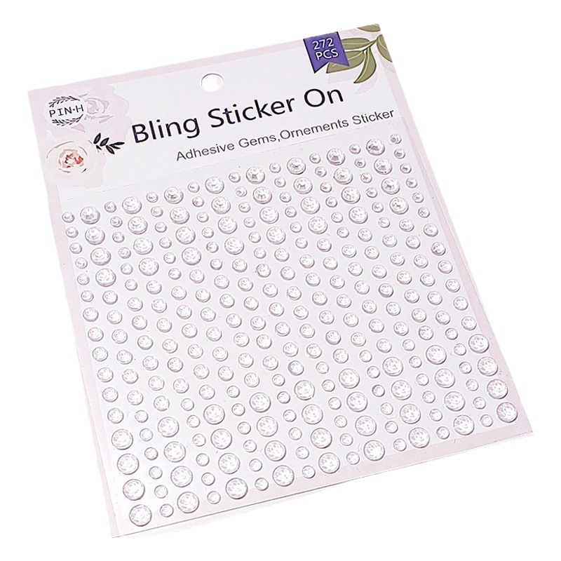 Full Transparent Diamond Sticker Cross-border Hot Sale Transparent Three-dimensional Crystal Acrylic Diamond Sticker Hand Account Album Decoration