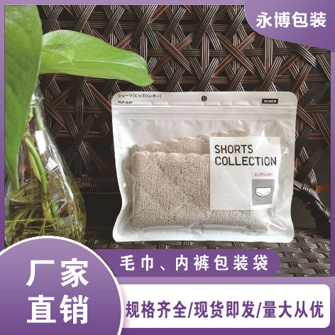 Transparent frosted zipper bag clothing packaging bag pe plastic self-sealing bag clothes packaging bag logo printing wholesale
