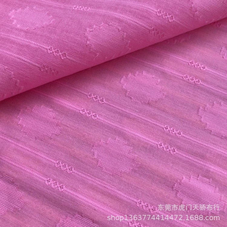 Spring and summer woven cotton sand cloth cut cotton thin 80g broken bead jacquard shirt dress clothing material