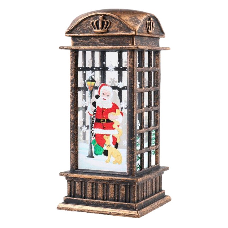 Christmas New Style Decorative Supplies Small Wind Lamp Elderly Snowman Decorative Wind Lamp Desktop Ornaments Christmas Decorations