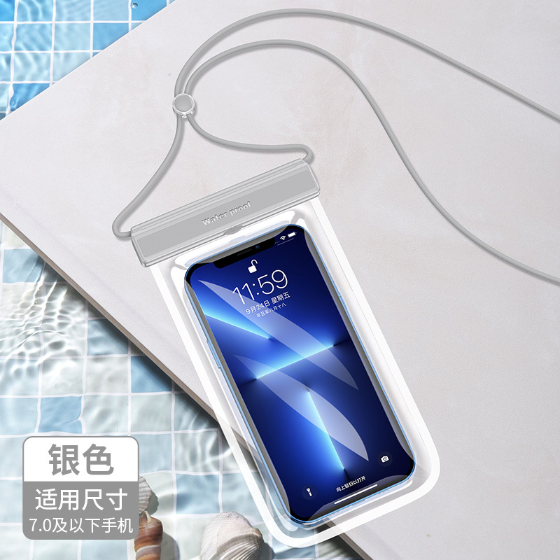 Picture of Mobile Phone Waterproof Bag Tpu Touch Screen Waterproof Phone Pouch Flip Full Transparent Protective Case Wholesale Outdoor