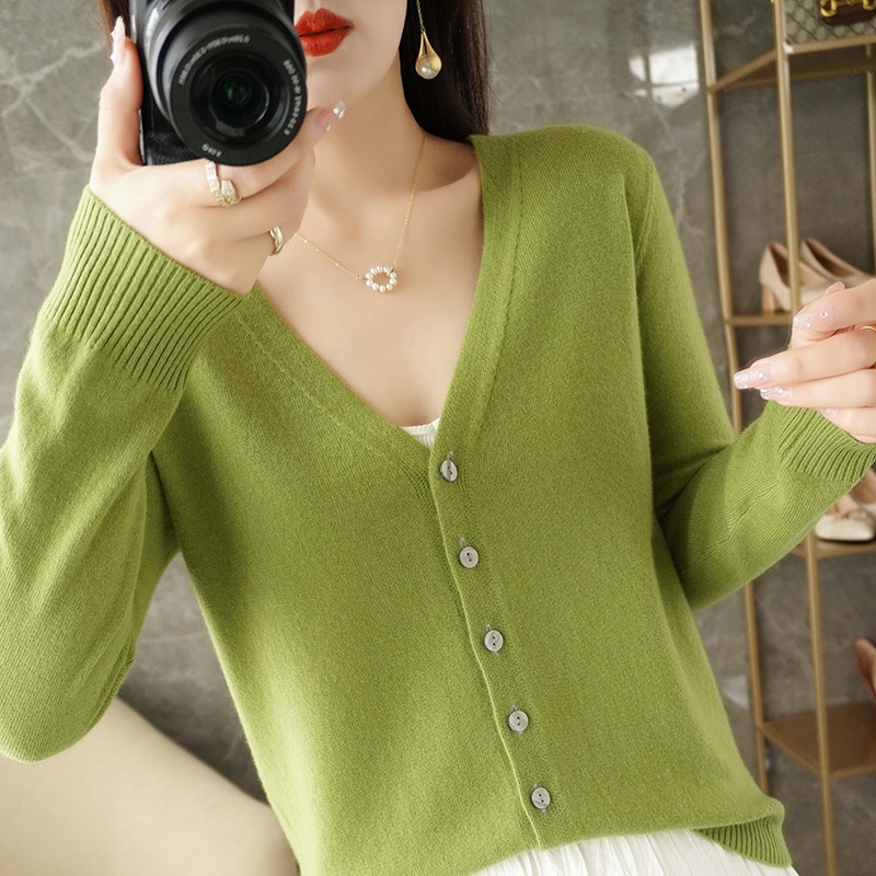 Picture of Knitted Cardigan, Large Size Sweater Cardigan, Women's Loose Cardigan, Short Autumn and Winter Outwear, Women's Long-Sleeved Jacket Base