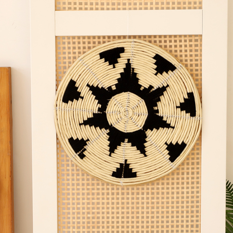 Picture of New Chinese style wall hanging three-dimensional wall decoration creative living room entrance background wall decoration disc floral decoration pendant