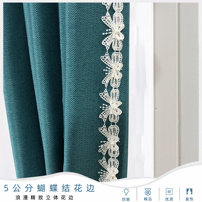 5cm curtain lace new three-dimensional bow embroidered lace water soluble edge French romantic home textile decorative accessories