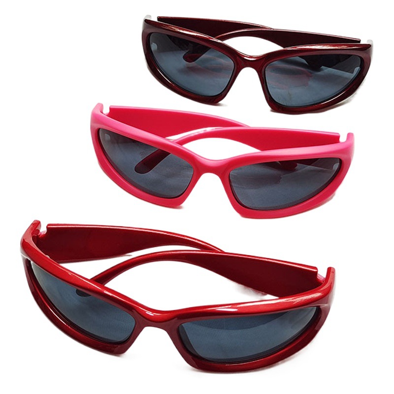 Punk Futuristic Sunglasses Women's European and American Hot Girls Super Cool Street Photograph Sun Protection Glasses Men's Sports Style Riding Sunglasses