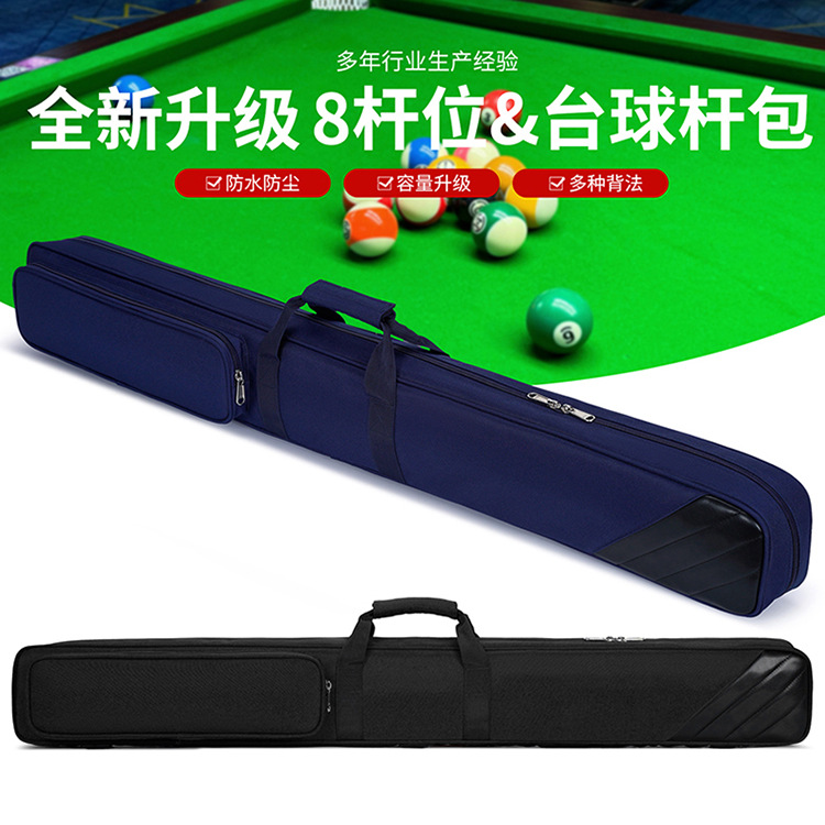 Portable Billiards Thickened Double-Slot Large-Head Soft Bag Cue Bag Storage Three-Quarter Split Portable Shoulder Bag