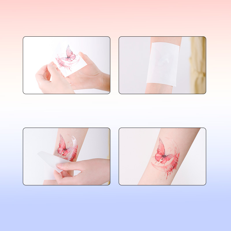 Picture of Glitter Butterfly Unicorn Sticker Tattoo Sticker Fairy Washable Waterproof Long-lasting Dreamy Fresh and Beautiful Children's Arm
