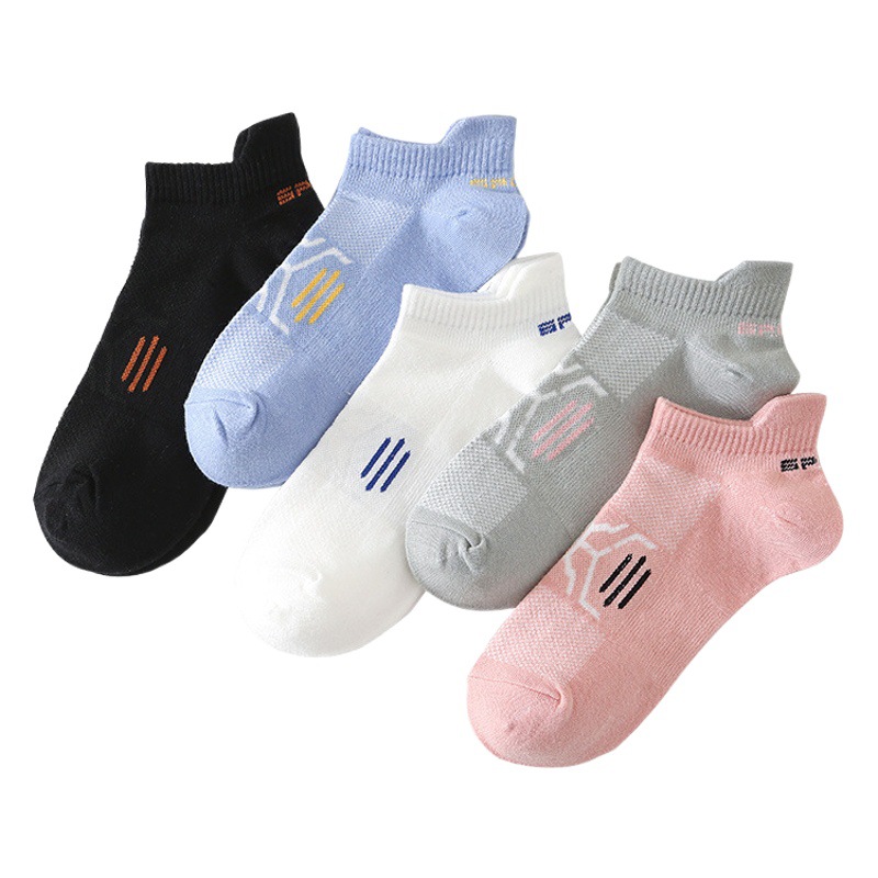Deodorant Socks Short Socks for Women Pure Spring and Autumn Letter Deodorant Sweat Absorbing Summer Thin Mesh Women's Boat Socks Ins Trendy