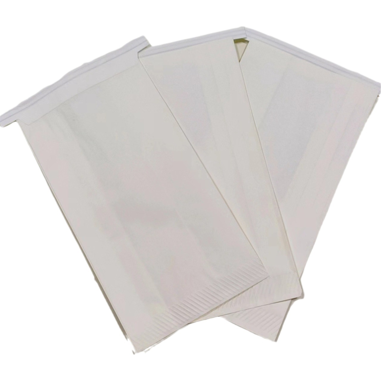 White Kraft Paper Bag Disposable Food Coated Paper Breakfast Bread Packaging Bag Can Be Sealed with Pointed Bottom Seal