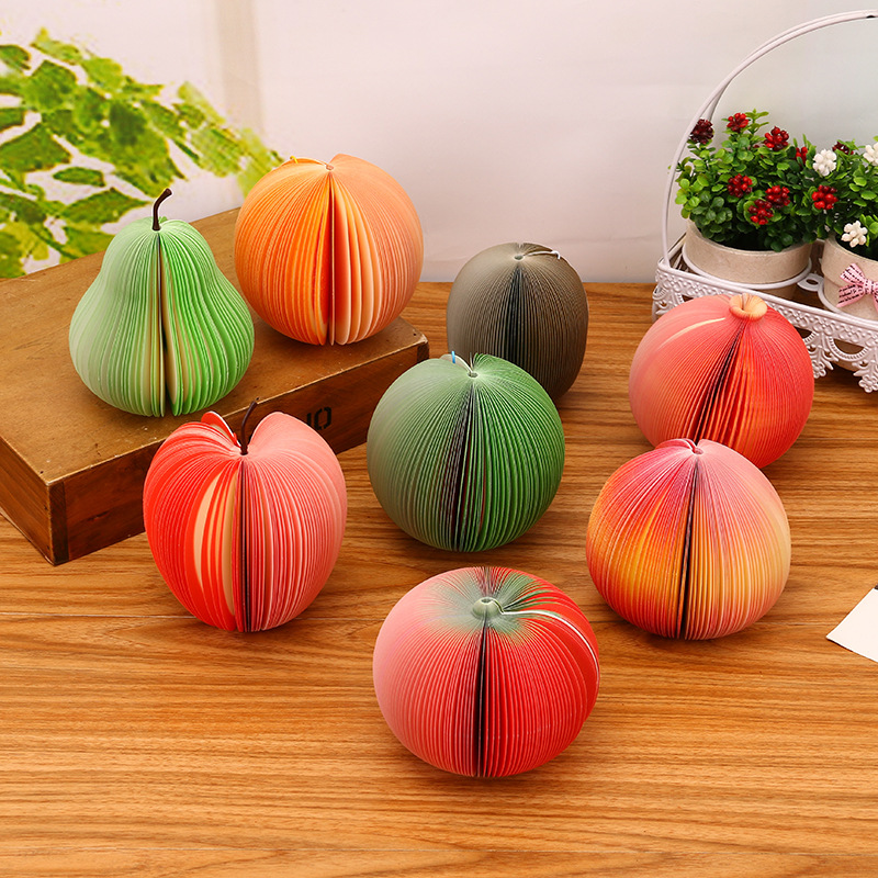 Picture of Large red apple note paper three-dimensional creative vegetable and fruit note paper cute special-shaped convenient message note pad
