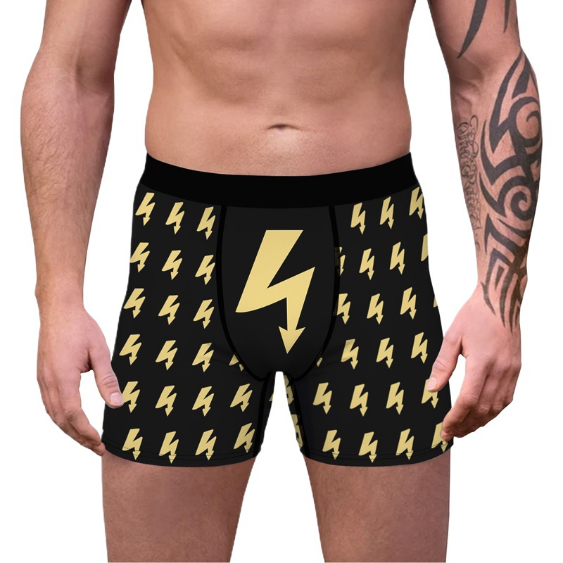 2024 European and American Cross-border New Men's Boxers Trendy Soft and Comfortable Boxers Digital Printed Adult Underwear
