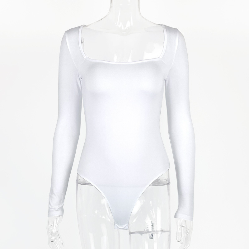 Picture of European and American Export Sexy Velvet Bottoming Shirt 2025 Autumn and Winter New Cross-Border Women's Tight Long-Sleeved Square Collar One-Piece