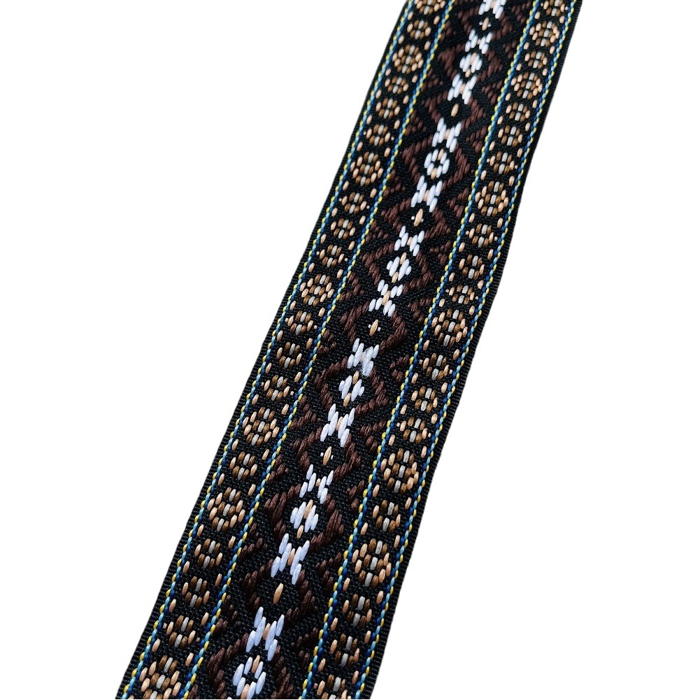Jacquard Ribbon Ethnic Lace Flower Pattern Clothing Shoe Bag Accessories Width 5cmA-2907