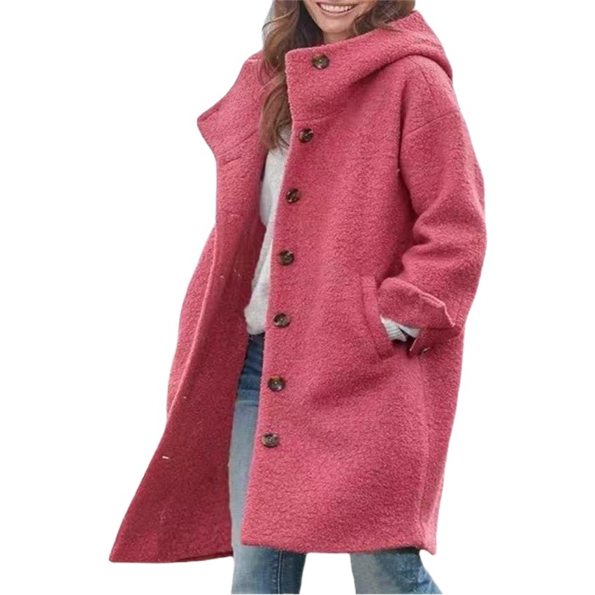 Picture of 2023 Amazon AliExpress women's trench coat American woolen coat autumn and winter New in stock cross-border wholesale Ebay