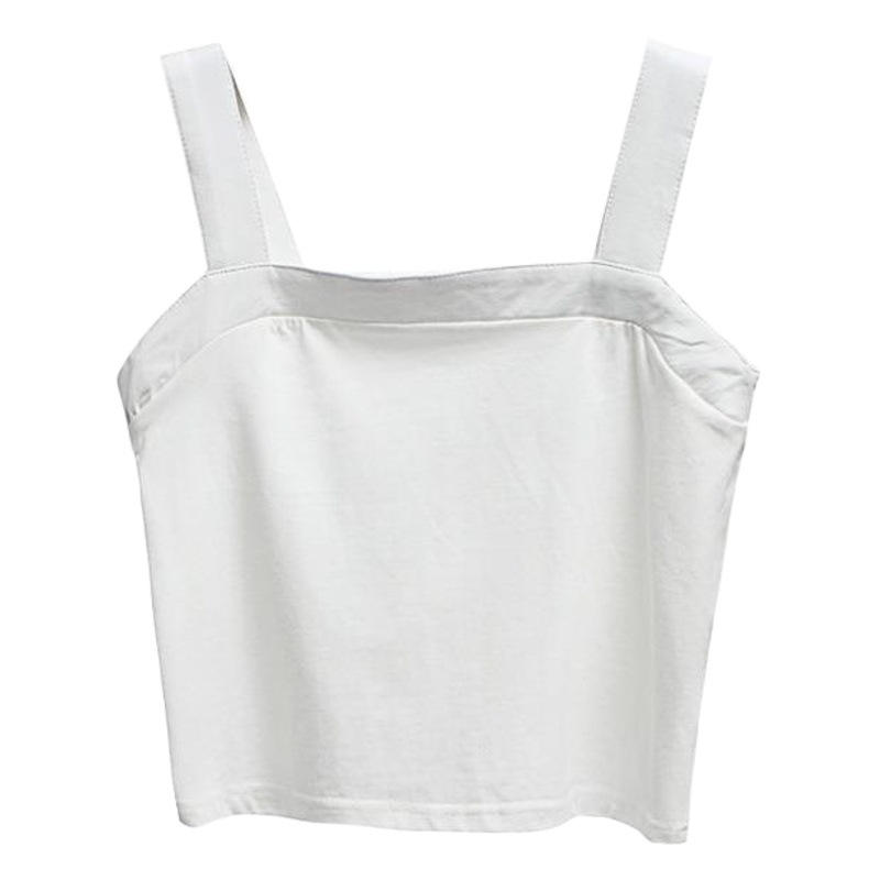Wholesale white sleeveless bottoming shirt heart top loose inner short Hyun-a small camisole women's outer wear