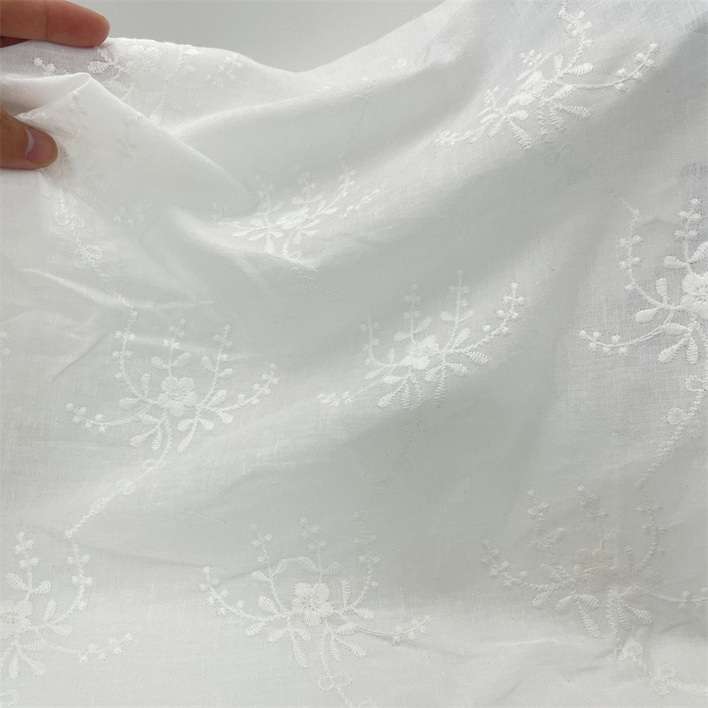 Picture of New Wholesale Cotton Embroidery Fabric Water Solyptic Embroidery Fabric Women's Tablecloth Skirt Cotton Embroidery Fabric In Stock