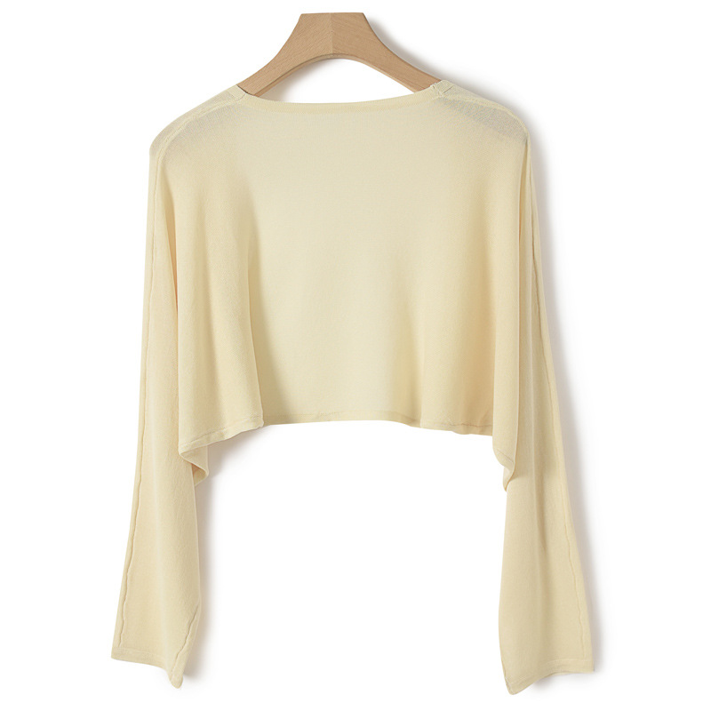 Picture of Cross-Border Summer Ice Silk White Blouse Plus Size Top with Sun Protection Shirt Thin Jacket Sun Protection Clothing Air-Conditioned Shirt Women Summer