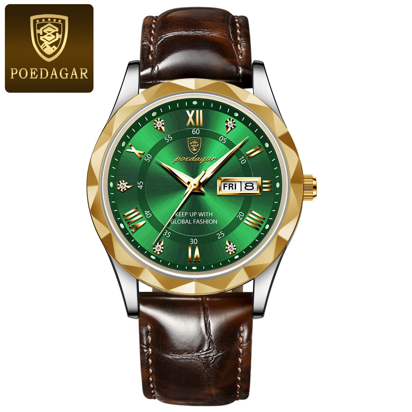 Picture of Swiss brand waterproof luminous new men's watch belt quartz watch live foreign trade explosions a generation of hair