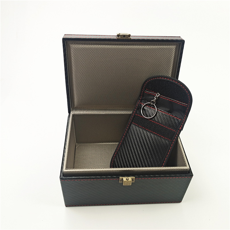 Picture of Cross-border carbon fiber shielding box + anti-theft key case wholesale Amazon popular RFID car security anti-theft box