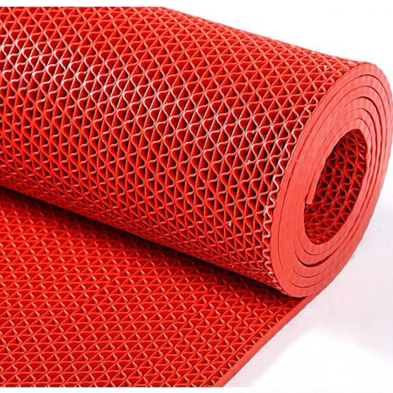 Picture of Hollow Mesh Bathroom Carpet Kitchen Toilet Anti-Slip Mat Pvc Plastic Mesh Leaking Rubber Floor Mat S Floor Mat
