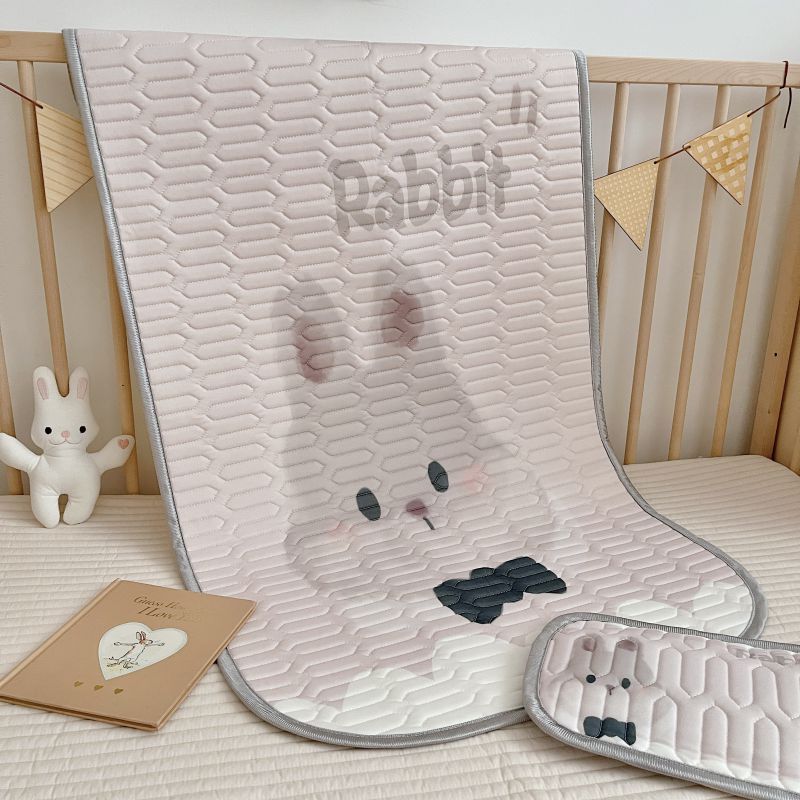 Picture of New Cartoon Cool Silk Children's Latex Mat Two-Piece Set Washable Baby Mattress Kindergarten Baby Soft Mat