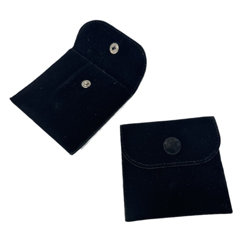 Flannel Flap Bag Double-sided Fleece Bag Jewelry Bag Jewelry Bag Ring Jewelry Storage Bag Snap Bag Spot