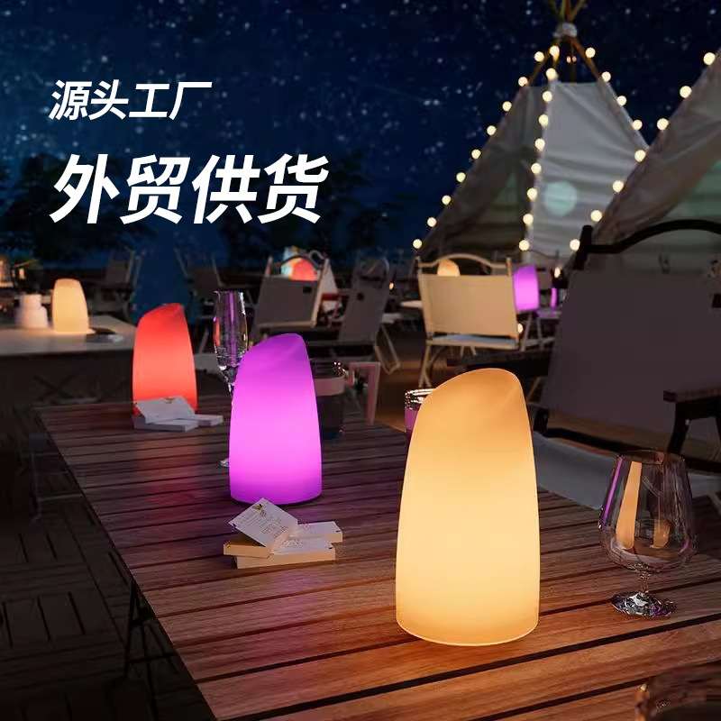 Cross-border Hot Sale Camping Lamp Outdoor Decorative Table Lamp Waterproof Drop-resistant LED Atmosphere Lamp Clear Bar Nightlight