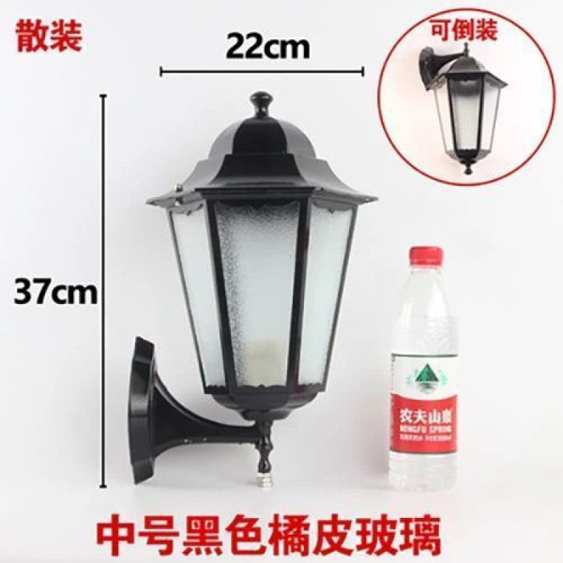 Picture of Small hexagonal wall light, outdoor lamp, outdoor wall lighting, European style retro balcony, waterproof, antique, bronze black