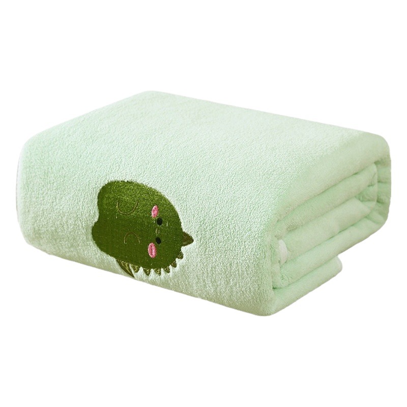 Baby Bath Towel Super Soft Kidsren's Coral Velvet Water-Absorbent Thickeneded Non-Shedding Cartoon Blanket Baby Bath Towel
