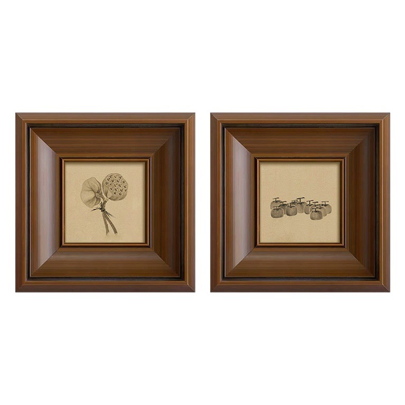 French Mid-Century Style Niche Art Retro Decorative Painting Persimmon Persimmon Wishful Chinese Zen Hanging Painting Living Room Bedroom Mural