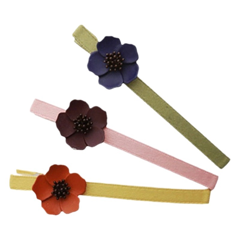 Jin Yan new exquisite hair accessories headdress camellia flower hairpin Korean version of the stall jewelry clip bangs clip