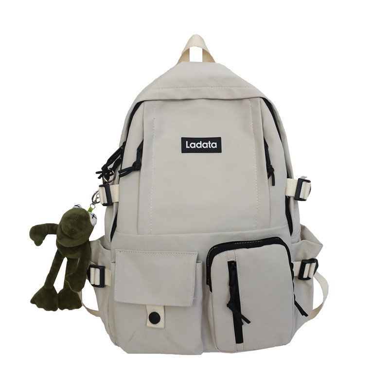 Picture of 2024 new Korean version of simple student schoolbag anti-theft anti-seismic college style backpack computer backpack wholesale LOGO