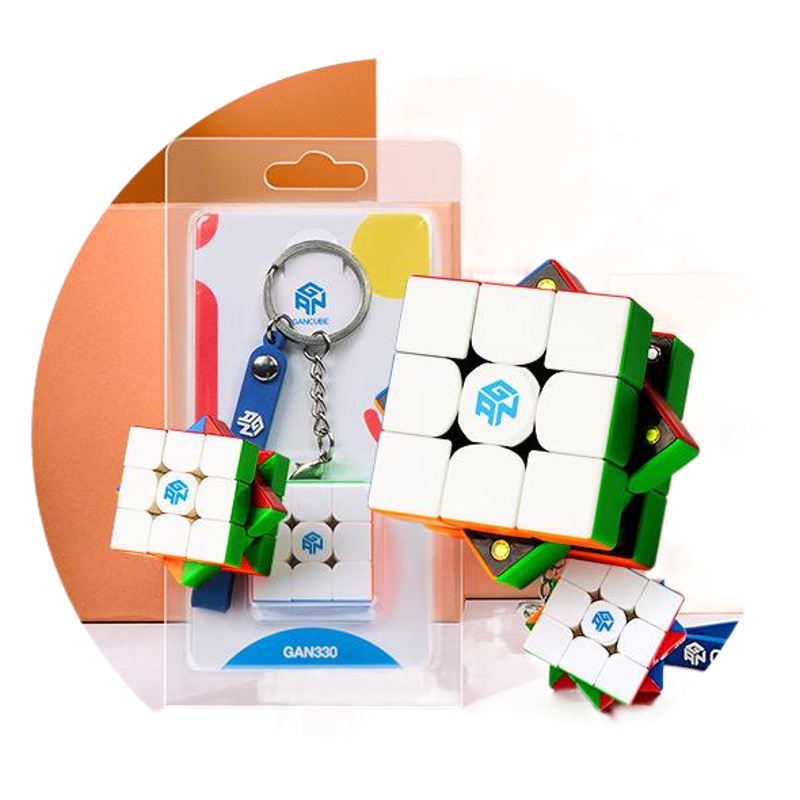 GAN330 third-order keychain mini Rubik's Cube 3.0cm pendant smooth children's toy Rubik's Cube