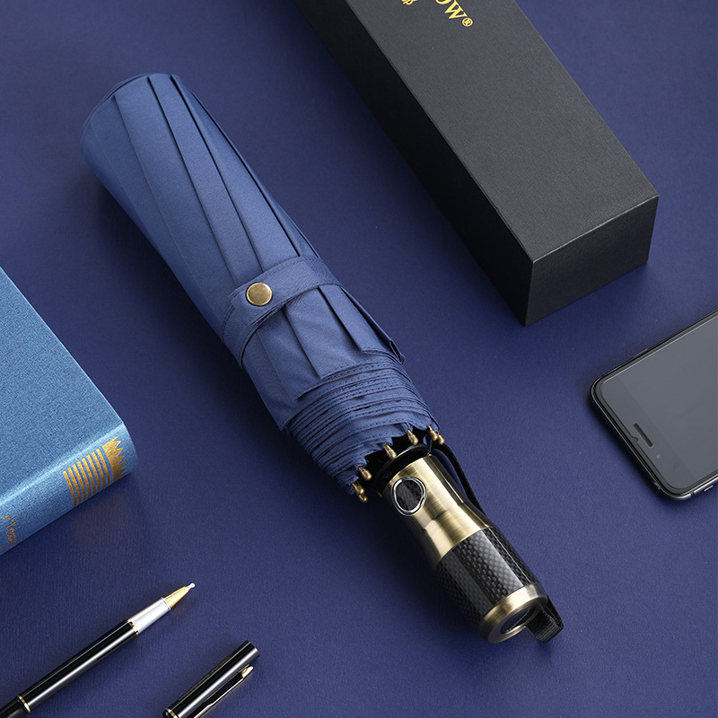 Picture of Osdorna New Full-automatic 10-bone Double-size Windproof Fiber Handle Men's Business Umbrella Gift Umbrella