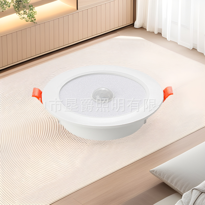 Led Embedded Downlight Infrared Human Body Radar Sound and Light Control Hotel Corridor Balcony Staircase Property Intelligent Sensor