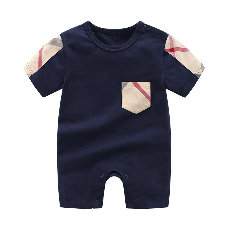 Picture of Baby short-sleeved jumpsuit summer boys and girls Baby 3 months ha clothes thin clothes summer Cotton a generation of hair