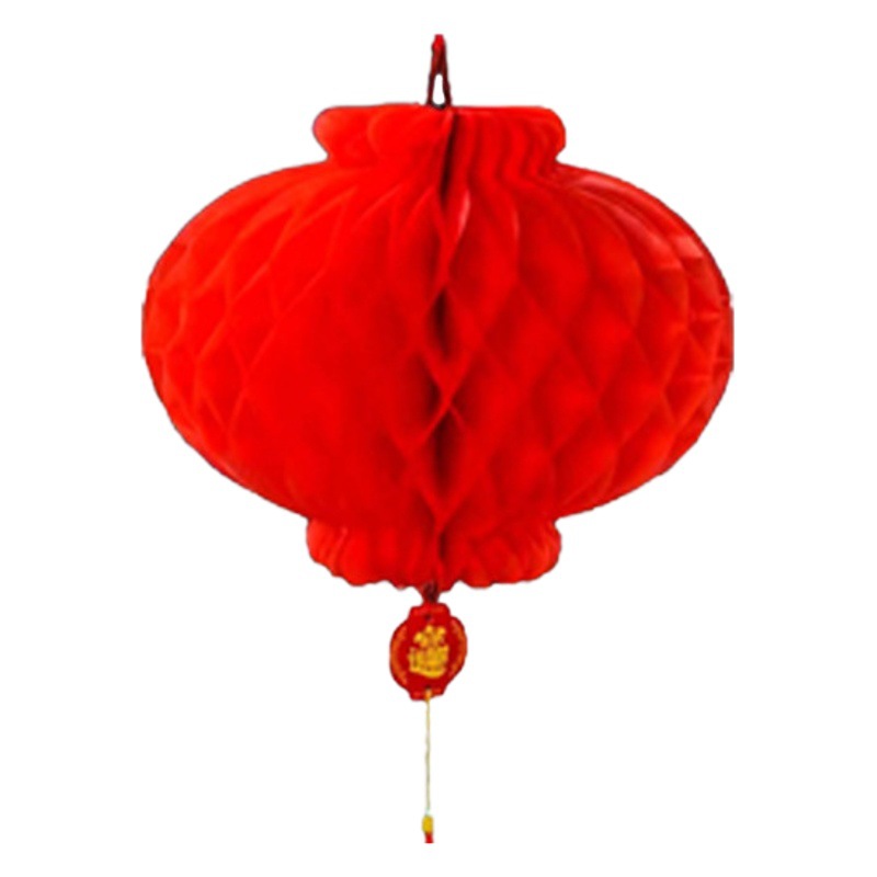 Factory Lantern Wholesale Plastic Lantern New Year's Day Paper Lantern Series Honeycomb Folding Lantern Advertising Paper Lantern