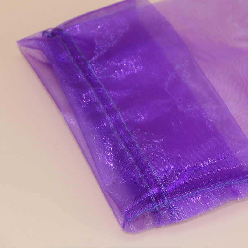 Picture of Drawstring wine bag yarn bag organza drawstring gift yarn bag drawstring red wine gift packaging bag in stock straight hair