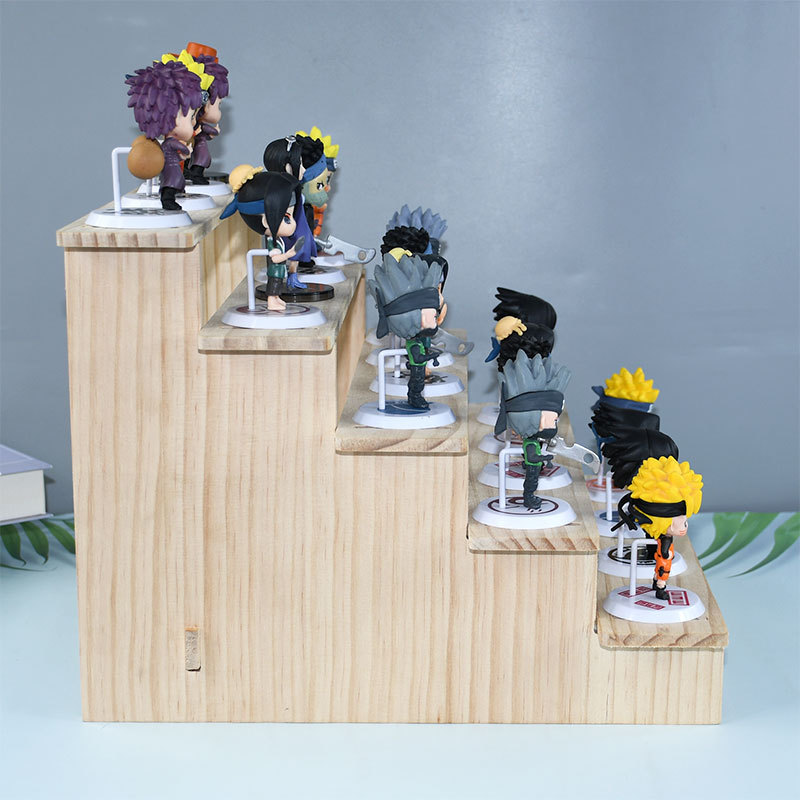 Picture of Solid Wood Ladder Display Rack Blind Box Storage Props Hand-Made Office Display Rack Bubble Mart Two-Yuan Jewelry Rack