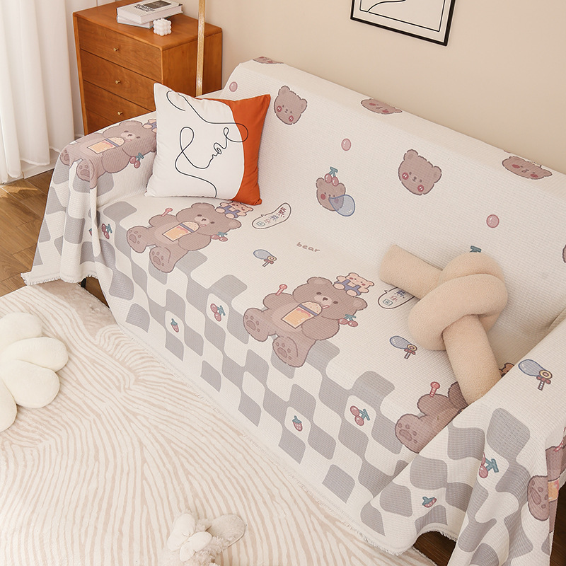 Picture of ins style sofa towel full cover cloth simple sofa cushion blanket all-inclusive universal cover towel four seasons universal sofa cover