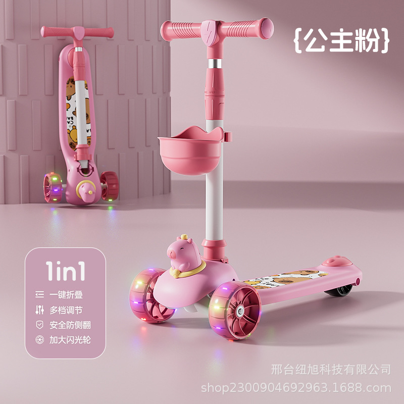 Picture of Children's Scooter Manufacturer 1-3-6-8 Years Old Three-In-One Sit-On Scooter for Girls and Boys Baby Scooter