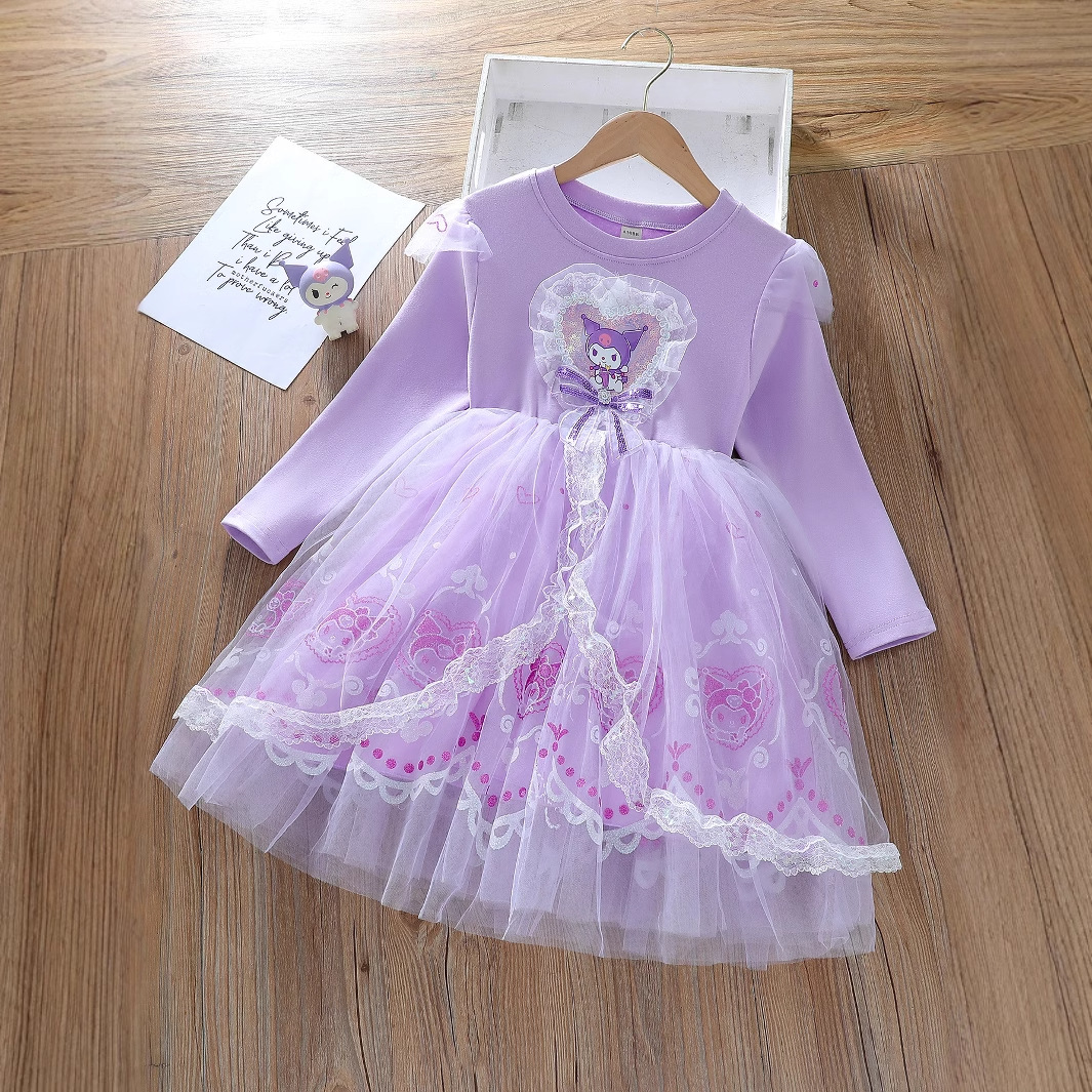 Girls' Lolita dress 2024 New Children's Long Sleeve Kulomi Spring and Autumn Dress Princess Dress Fashion